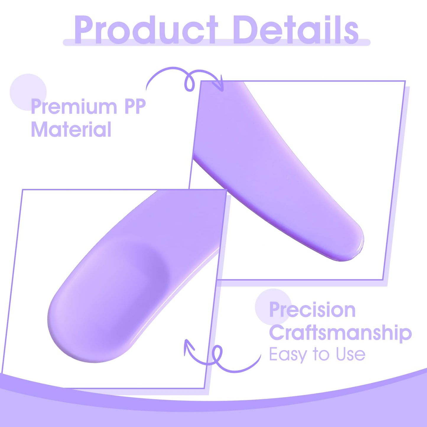 Ajcotahm 200 Pcs Mini Spatula for Cosmetics, Plastic Makeup Spatulas Mini Disposable Skincare Scoop Spatula for Cosmetics Facial Cream Mask Mixing and Sampling (Purple Pink Blue)