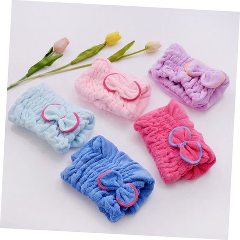 FOYTOKI Hair Drying Cap Womens Head Wraps Hair Ties for Towel for Hair Shower Cap Bath Towel Shower Cap for Quick Dryer Hat Women Elastic Shower Pink