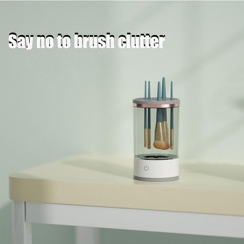The Cozy Luna Brush Cleaner, Beauty Swirl Cosmetic Brush Cleaner, Beauty Swirl Electric Makeup Brush Cleaner (Transparent)