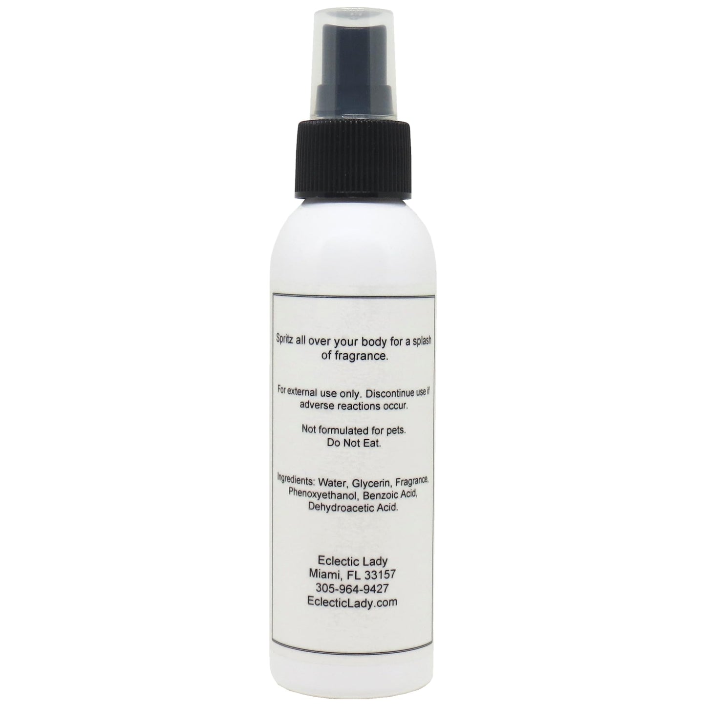 Eclectic Lady Baby Powder Body Spray, 2 ounces, Body Mist
