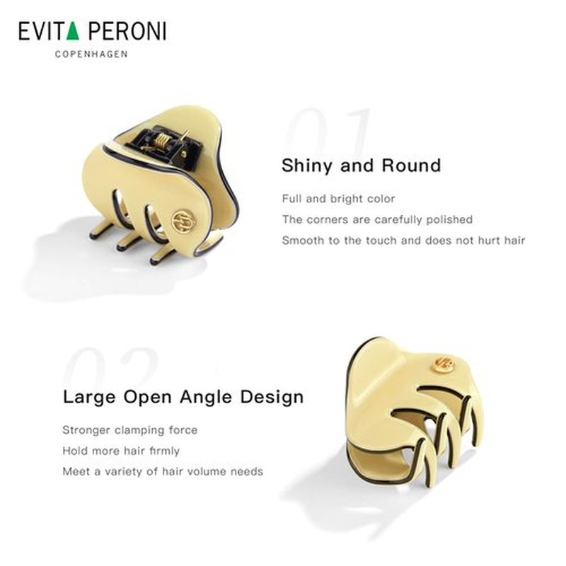 EVITA PERONI Colorful Mini Resin Hair Accessories: Tiny Claw Clips for Women and Teenage Girls