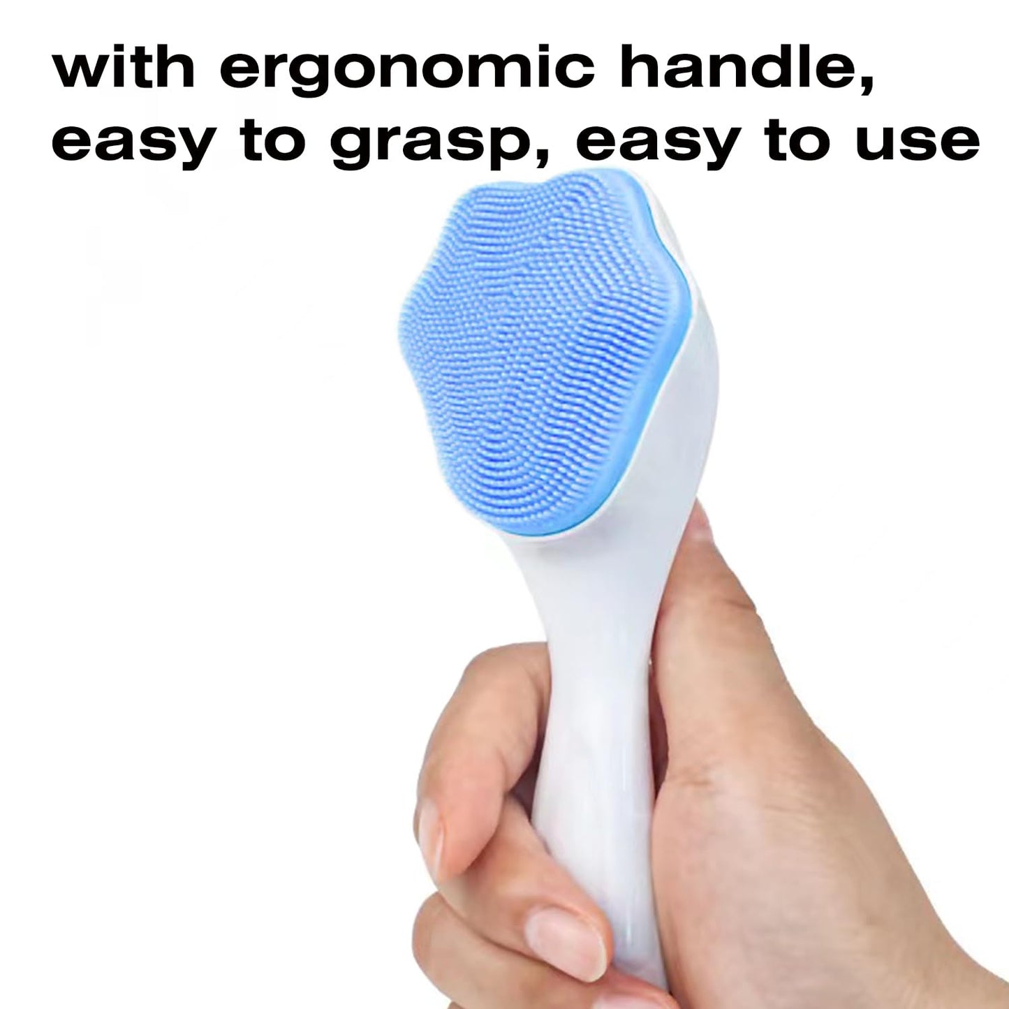 Silicone Face Scrubber and Exfoliator Brush - Facial Cleansing Brush for Blackhead, Acne, Pore, Cradle Cap - Deep Cleaning Skin Care 4 Pack