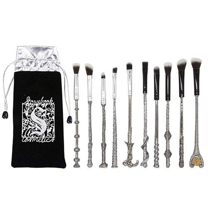 10 PCS Harry Gifts Potter Makeup Brushes Wand Brushes Set for Foundation Blending Blush Concealer Eyebrow Face Powder