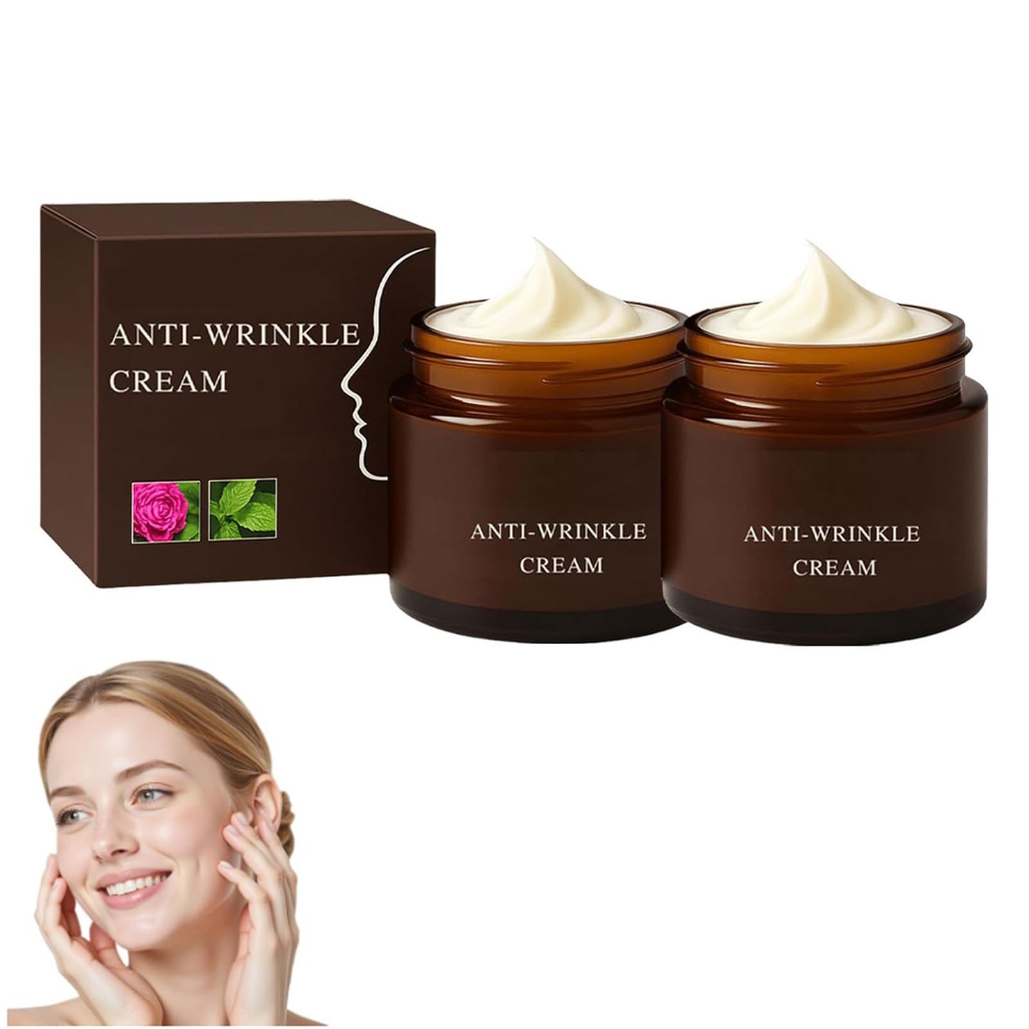 2PCS Retinol Anti-Wrinkle Cream, Firms and Lifts Skin, Effectively Reduces Wrinkles and Fine Lines, Deeply Moisturizes