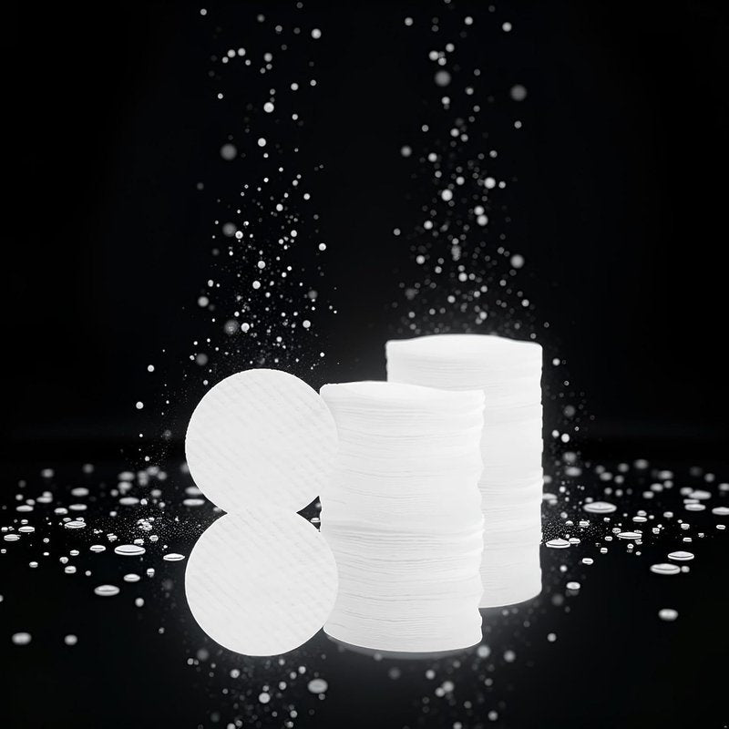 150 Pcs White Soft Facial Pads Round Shape Face Cleansing Pads, Disposable Non-Woven Fabric, for Makeup Removing Blending and Skin Toner Applying Cotton Balls and Swabs, 2.36 Inches