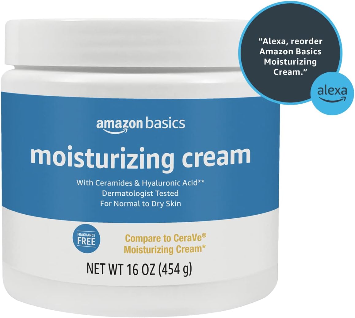 Moisturizing Cream for Face & Body - Fragrance-Free Hydration with Ceramides | 16 Ounces, 2-Pack