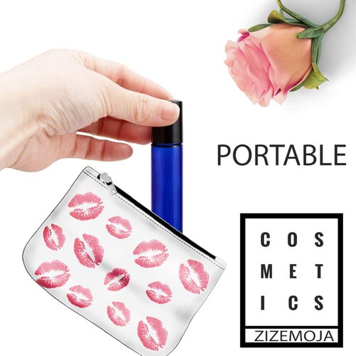 ZIZEMOJA 6Pcs 10ml Essential Oil Roller Bottles, with Stainless Steel Roller Balls, 10ml Blue Glass Roll on Bottles for Essential Oils, 1 Extra Roller Ball, 6 Labels, 1 Openers, 2 Droppers Included