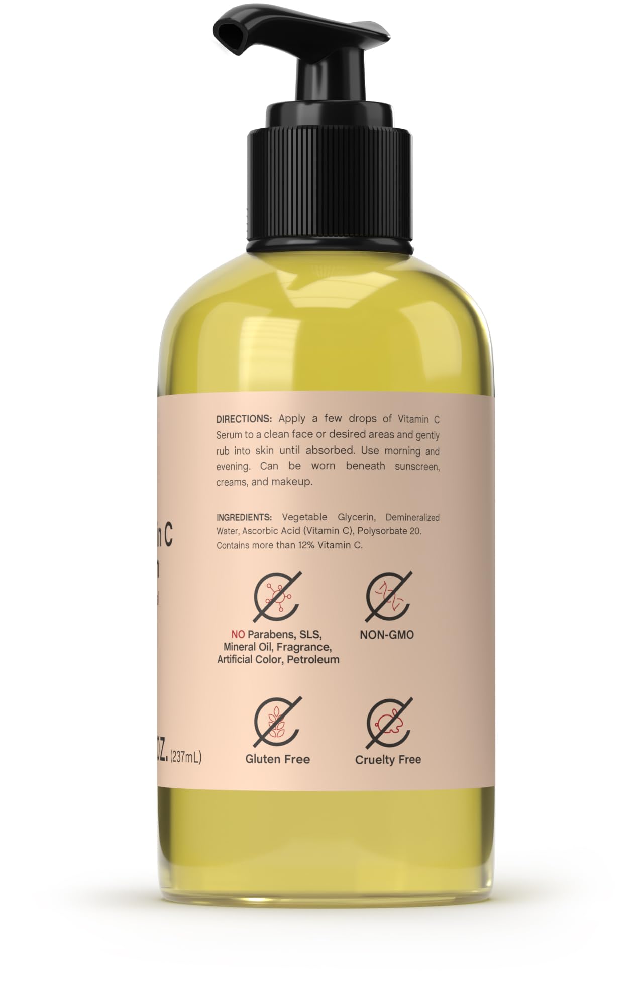 Coera Vitamin C Face Serum | 12% with Ascorbic Acid | 8 fl oz | Hydrating and Moisturizing for Dark Spots | Paraben & SLS Free