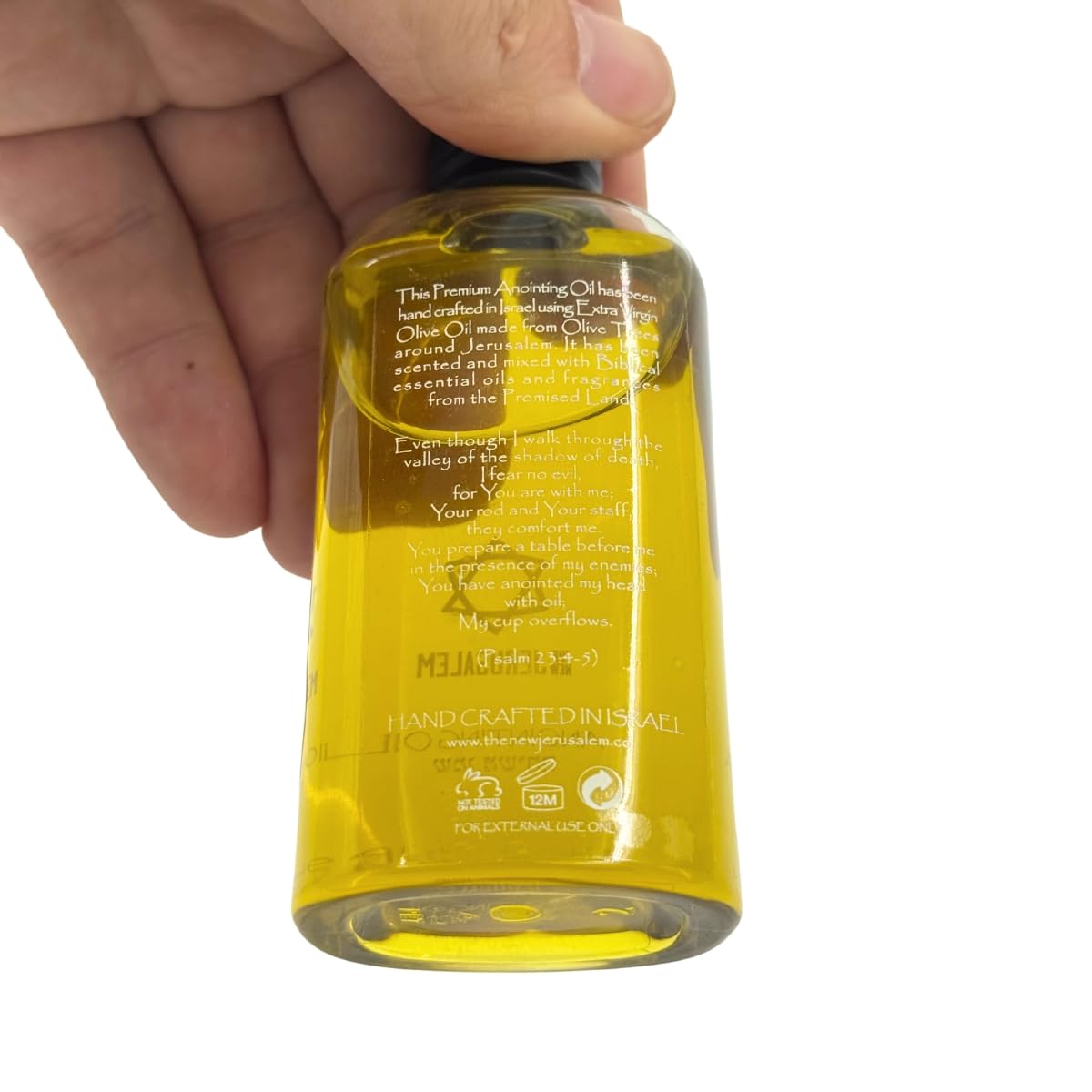 Holy Anointing Oil from Israel, Holy Spiritual Oils Bottles from Jerusalem Blessed, Handmade with Natural Ingredients and Blessed for Wedding Ceremony, Religious Use, 3.4 Fl Oz