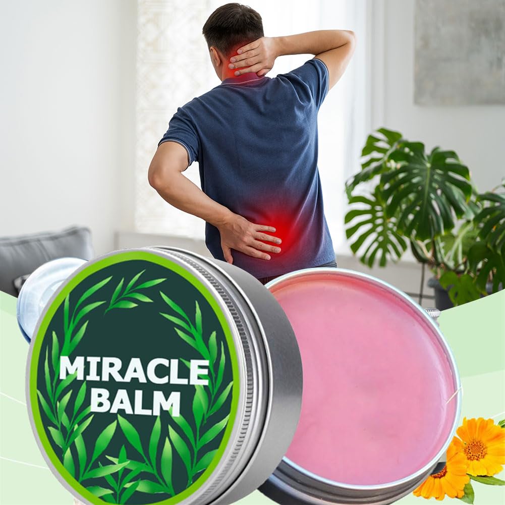Wenrny Natural Miracle Balm, Miracle Balm for Swollen Legs, Natural Ingredients, Soothing Joint Cream for Back, Hands, Feet and Body, Improves Joint Comfort, Relaxed and Comfortable (A, 1Pcs)
