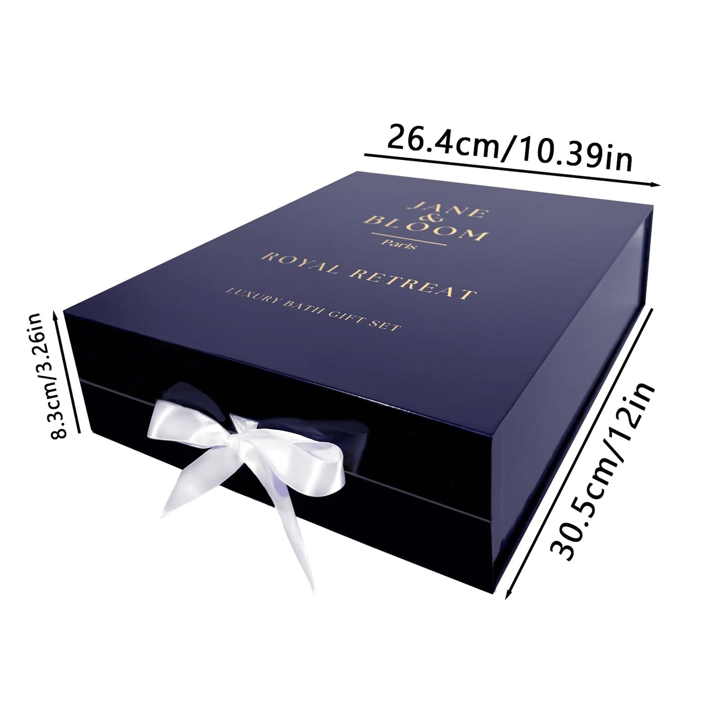 Royal Retreat Luxury Spa Gift Box for Women, Cedar & Neroli Bath and Body Gift Set, Relaxing Home Spa Kit with Bath Salt, Body Scrub, Body Oil, Hand Cream, Eye Mask, Mothers Day Gifts