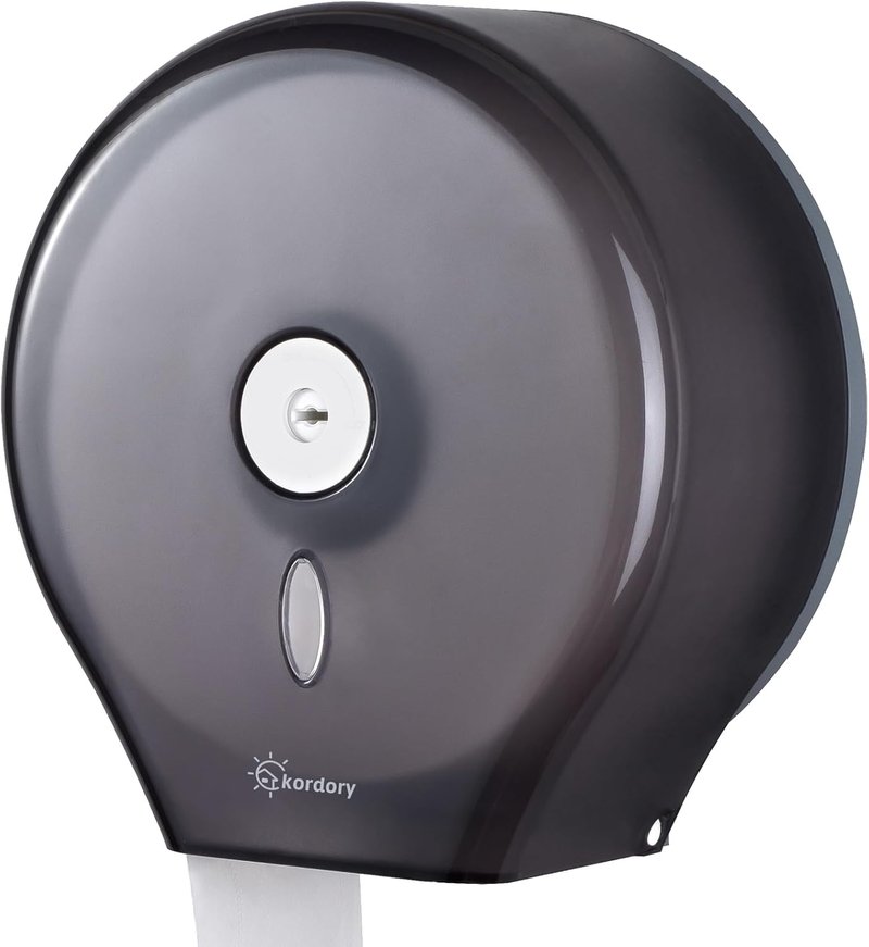 Wall-Mounted Toilet Paper Holder - Jumbo 9" Dispenser for Commercial Bathrooms | Sleek Black Design