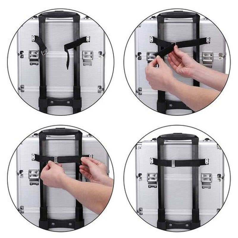 Karl home 3 in 1 Makeup Train Case Rolling Cosmetic Trolley Large Capacity Travel Organizer with Key 360°Swivel Wheels Suitcase for Beauticians Hairstylists Nail Tech Students, Silver
