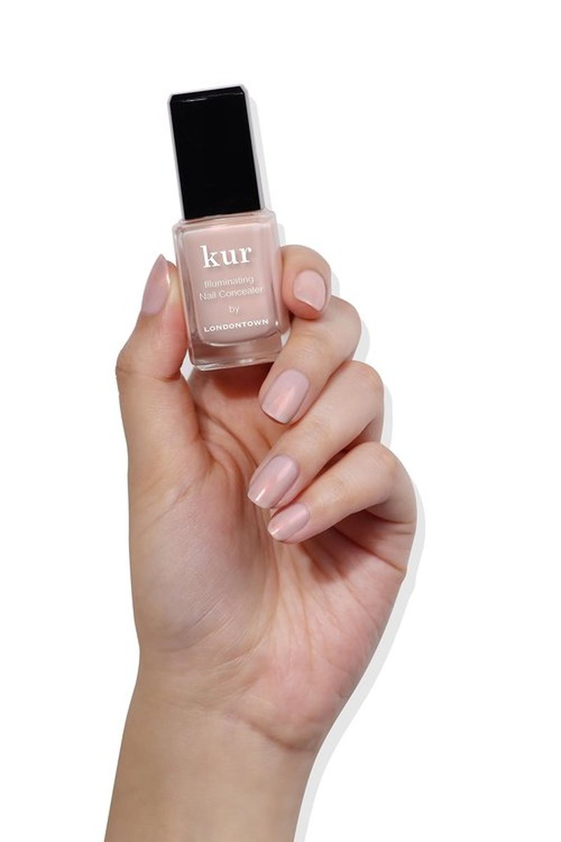 LONDONTOWN kur Bubble Illuminating Nail Concealer, Vegan, Cruelty Free, Gluten Free, Paraben Free, Long Lasting Brightening Nail Polish Care for All, Sweet Bubblegum Pink, 0.40 Fl Oz