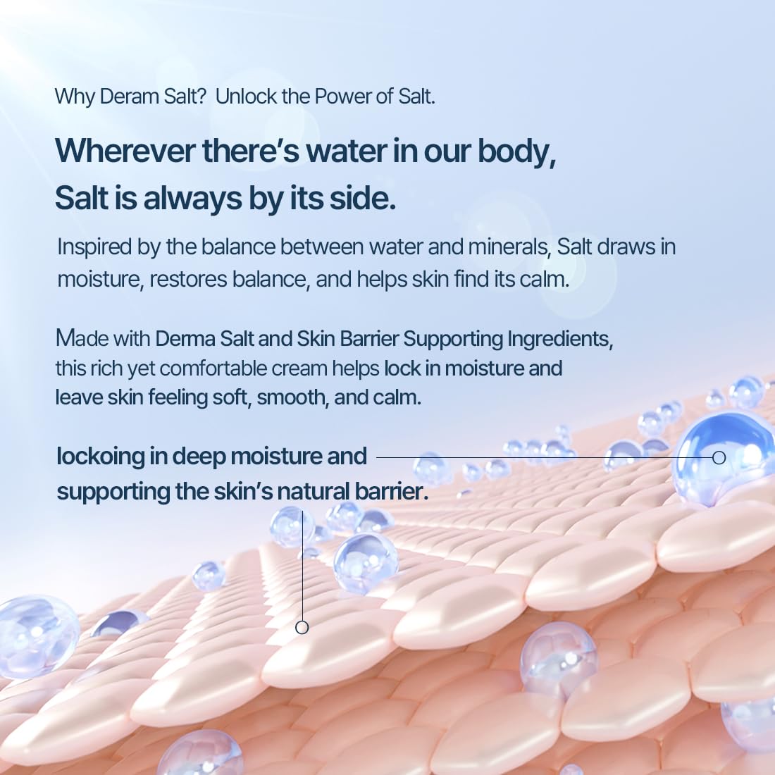 ABPHARM Derma Salt Cream, Long-lasting hydration for up to 150 hours, K - Derma Salt Cream, Clinically tested for sensitive skin, Vegan certified, free from 36 other harmful ingredients