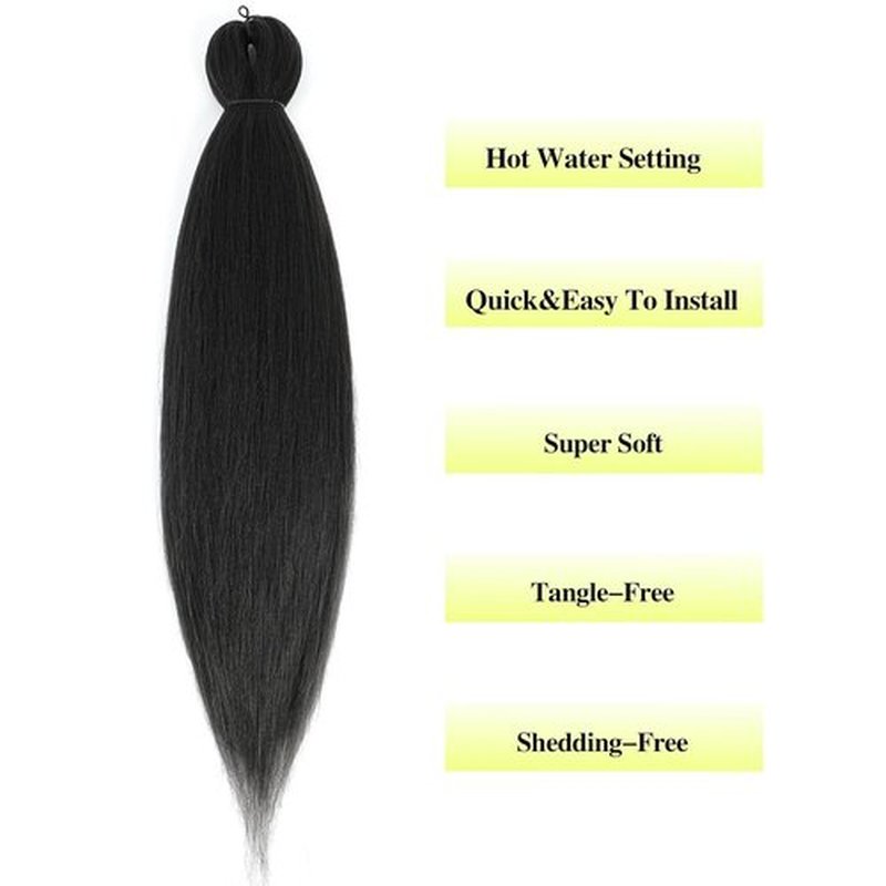 Pre Stretched Braiding Hair 14 Inch 8 Packs Long Braiding Hair Extensions Braiding Hair Pre Stretched Hot Water Setting Hair For Braids (14inch,2#)