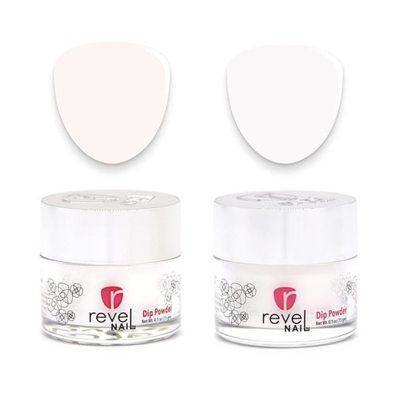 Revel Nail Dip Powder - Clear and French Powder Dip Nail Polish, Chip Resistant Dip Nail Powder with Vitamin E and Calcium, DIY Manicure, Vivien & Veronica
