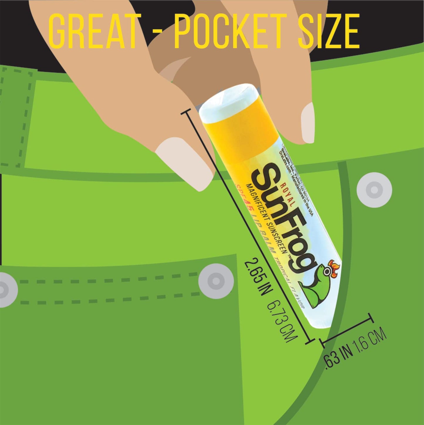 Royal SunFrog | All Natural SPF-50 Sunscreen Mineral Stick | 100% Vegan, Broad Spectrum UVA + UVB, Roll On Sunscreen Stick for Face & Body (1.5oz/43g)