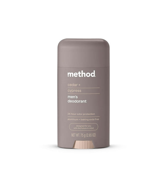 Method Cedar + Cypress Deodorant - 24-Hour Odor Protection, 2.65 oz | Natural Ingredients