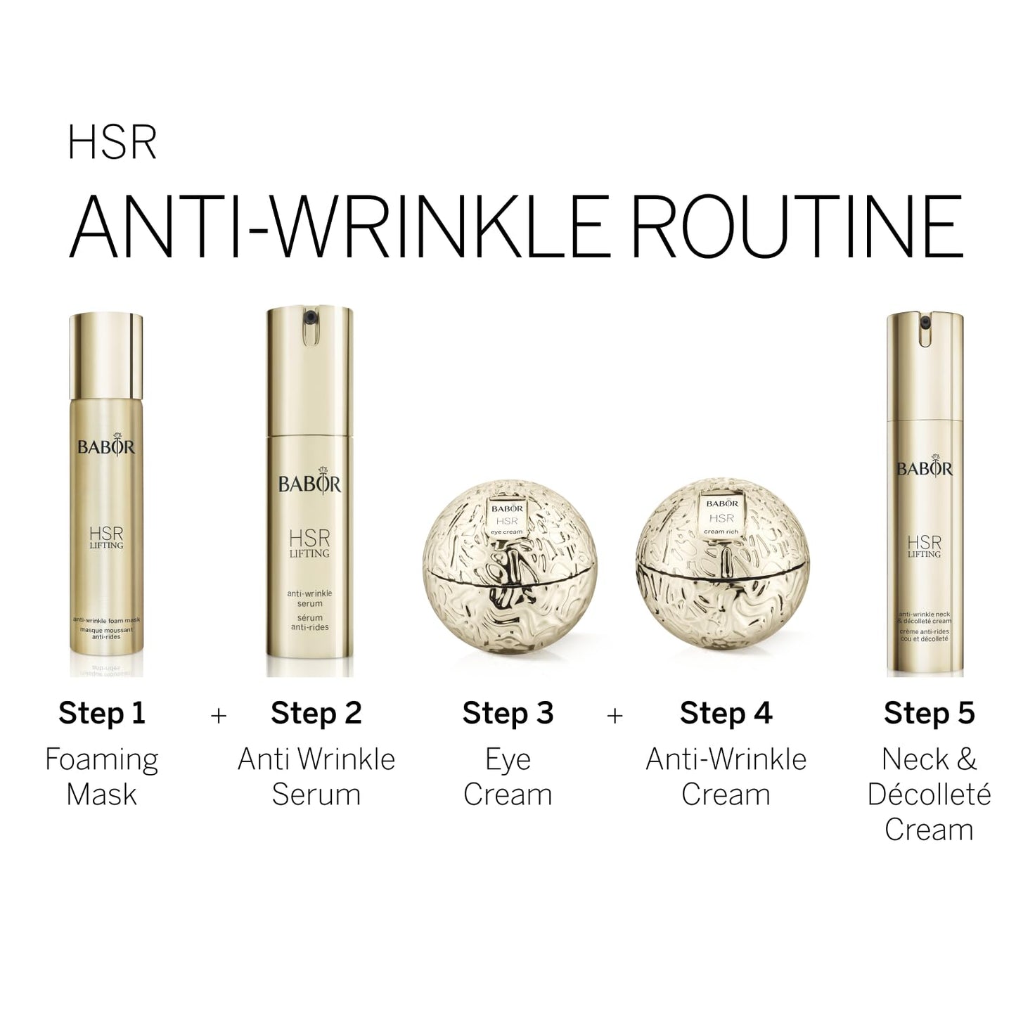 BABOR HSR Lifting Neck and Décolleté Cream | Luxurious Anti Aging Cream to Minimize Lines and Wrinkles | Evens Skin Tone, Reduces Hyperpigmentation | Tightening for Lifting | Clean and Vegan