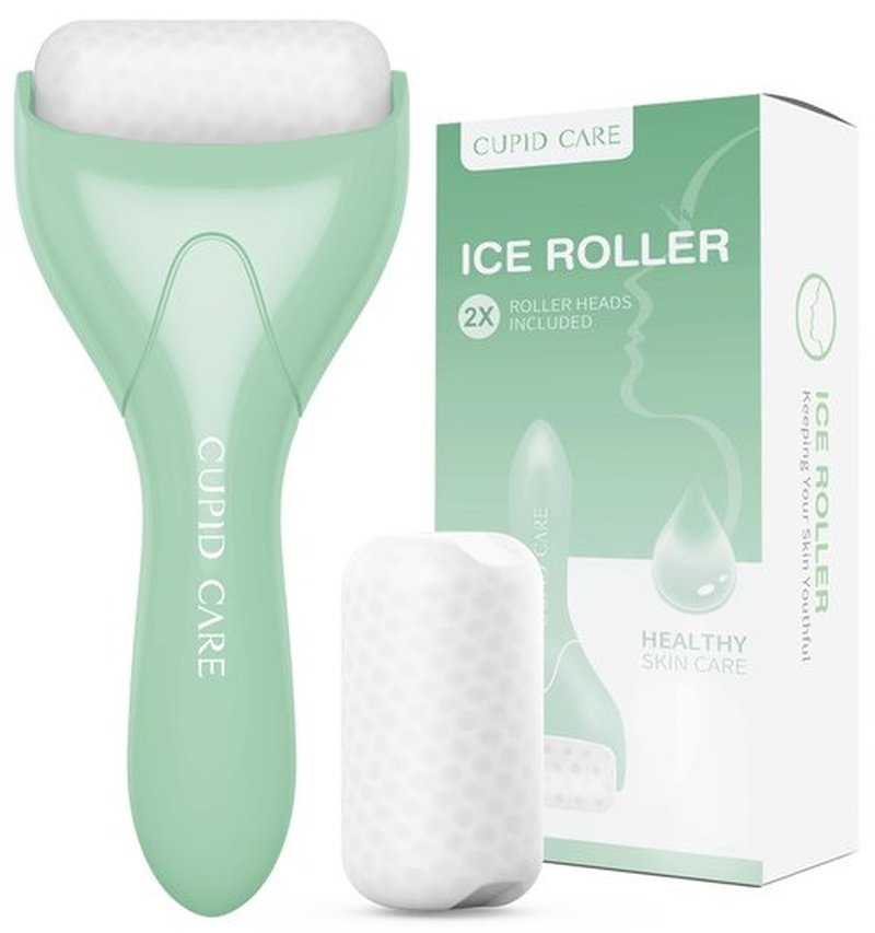 Ice Roller for Face & Eye, [2-Rollers] Ice Face Roller Puffiness Relief, Reduce Wrinkles, Face Massager Roller Self Skin Care, Gifts for Women & Men - Green