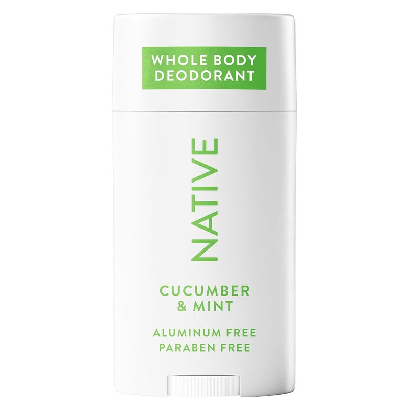 Native Whole Body Deodorant - Cucumber & Mint Scent, 72-Hour Odor Protection | Aluminum-Free, 2.3oz
