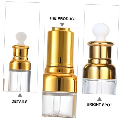HONMEET 6pcs Essential Oil Bottle Liquid Dispenser Fragrance Orifice Vial Perfume Travel Refillable Travel Perfume Bottle Travel Container Aroma Refillable Bottle Mini Perfume Bottle Glass