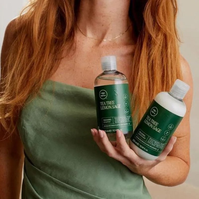 Tea Tree Lemon Sage Thickening Shampoo, Builds Body + Boosts Volume, For Fine Hair, 10.14 fl. oz.