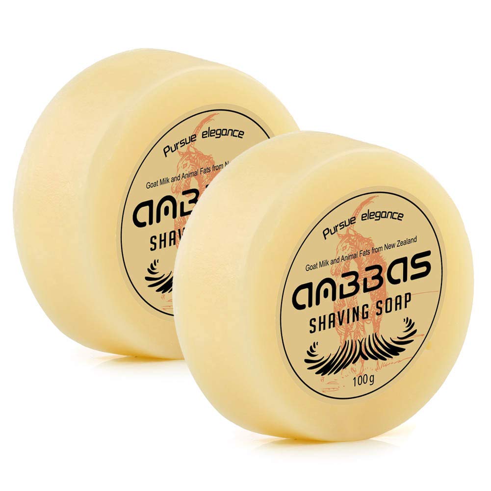 Anbbas Shaving Soap Goat Milk for Men Beard Traditional Wet Shave(7oz)