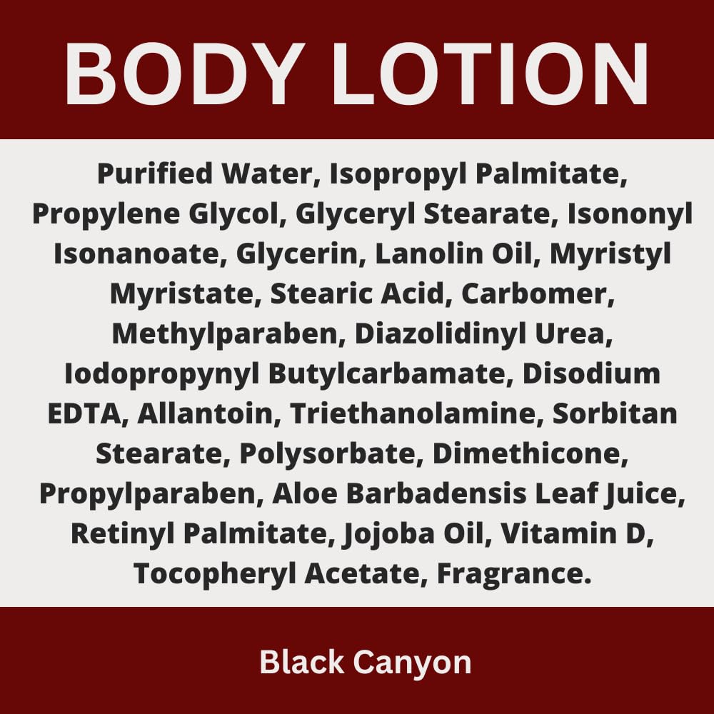 Black Canyon Cherry Vanilla Dr Black Scented Body Lotion with Lanolin and Jojoba Oil, 12 Oz (2 Pack)