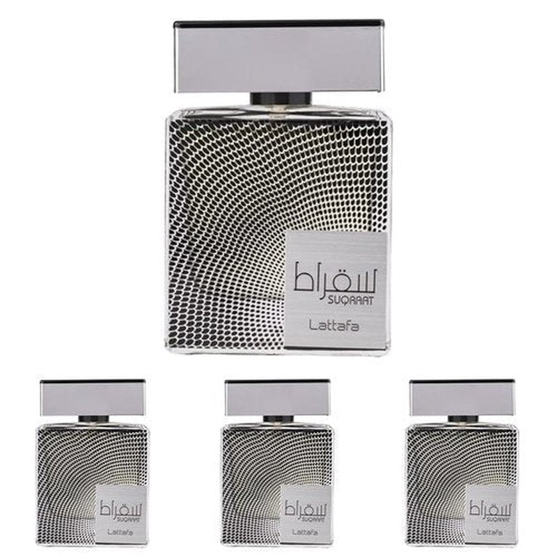 Lattafa Perfumes Suqraat for Men Eau de Parfum Spray, 3.4 Ounce (Pack of 4)