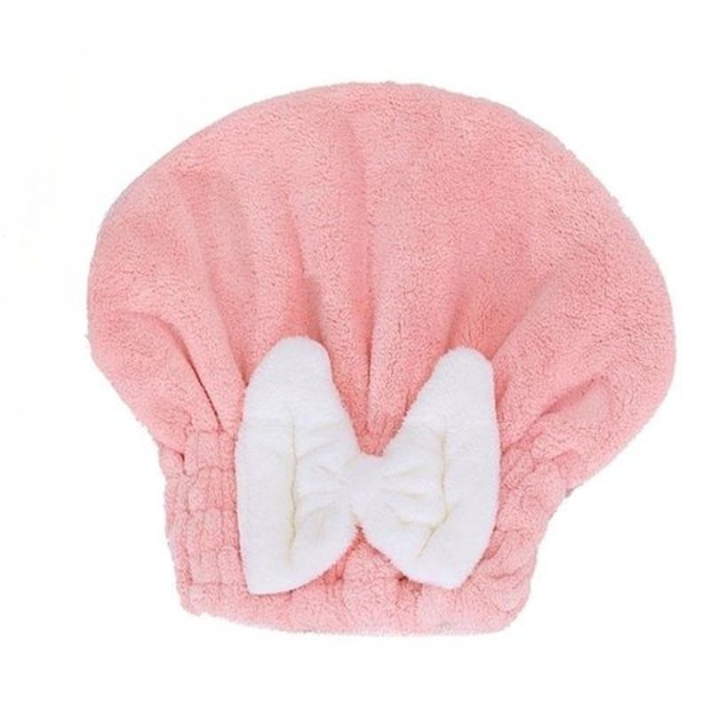 HIOPOIUYT Super Absorbent Microfiber Towel With Bow Knot Fast Drying Hair Towel Wrap For Wet Hair Bath Accessories