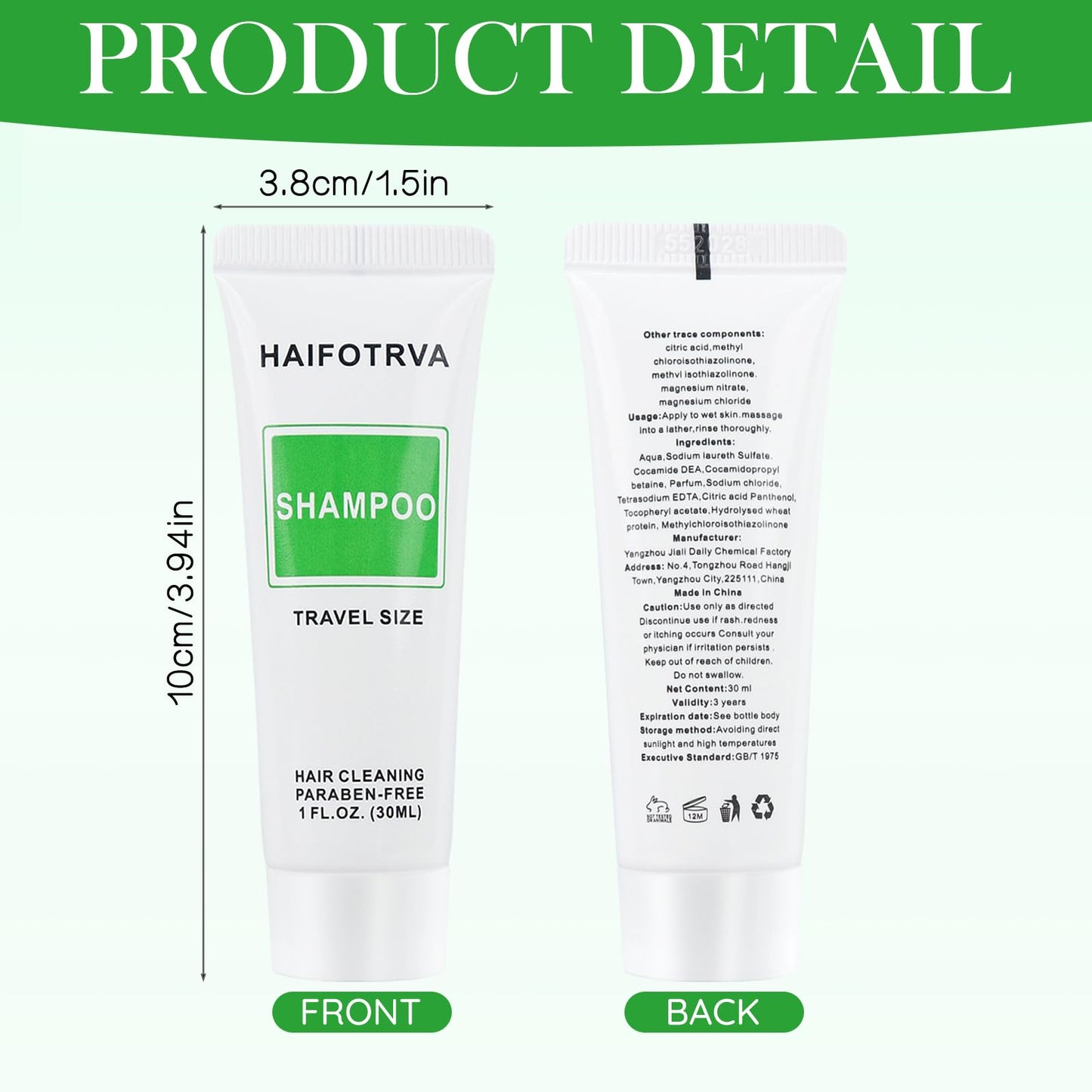 HAIFOTRVA Travel Size Shampoo Bulk Pack of 50,Individually Wrapped Small Size Hotel Shampoo Supplies 30ml/1 fl oz Portable Toiletries Amenities Bulk for Guests,Travel,Homeless,Charity