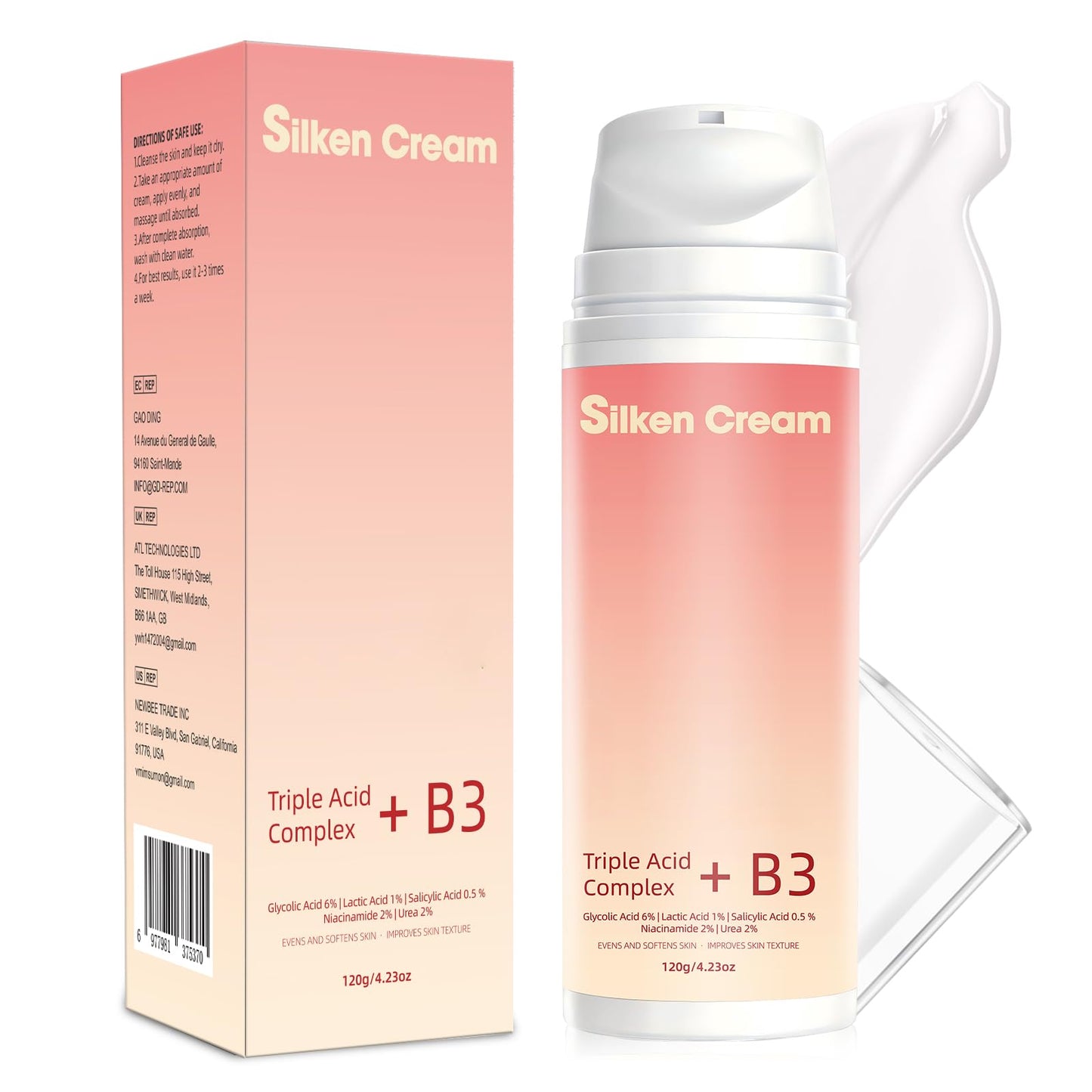 Xaninp Skin Treatment Resurfacing Cream for Keratosis Pilaris, Advanced Triple-Acid AHA BHA PHA Exfoliator Lotion — Smooths Chicken Skin Bumps, Hydrating, Brightening & Soothing