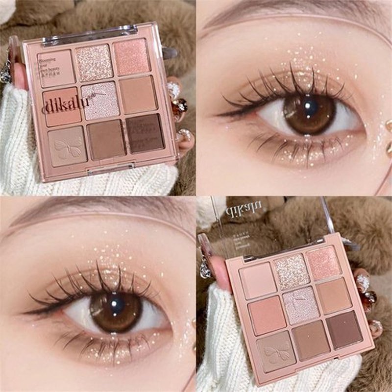 Blooming Your Own Beauty Eyeshadow Palette, 9 Shades, Glitter and Matte Finishes (24#)