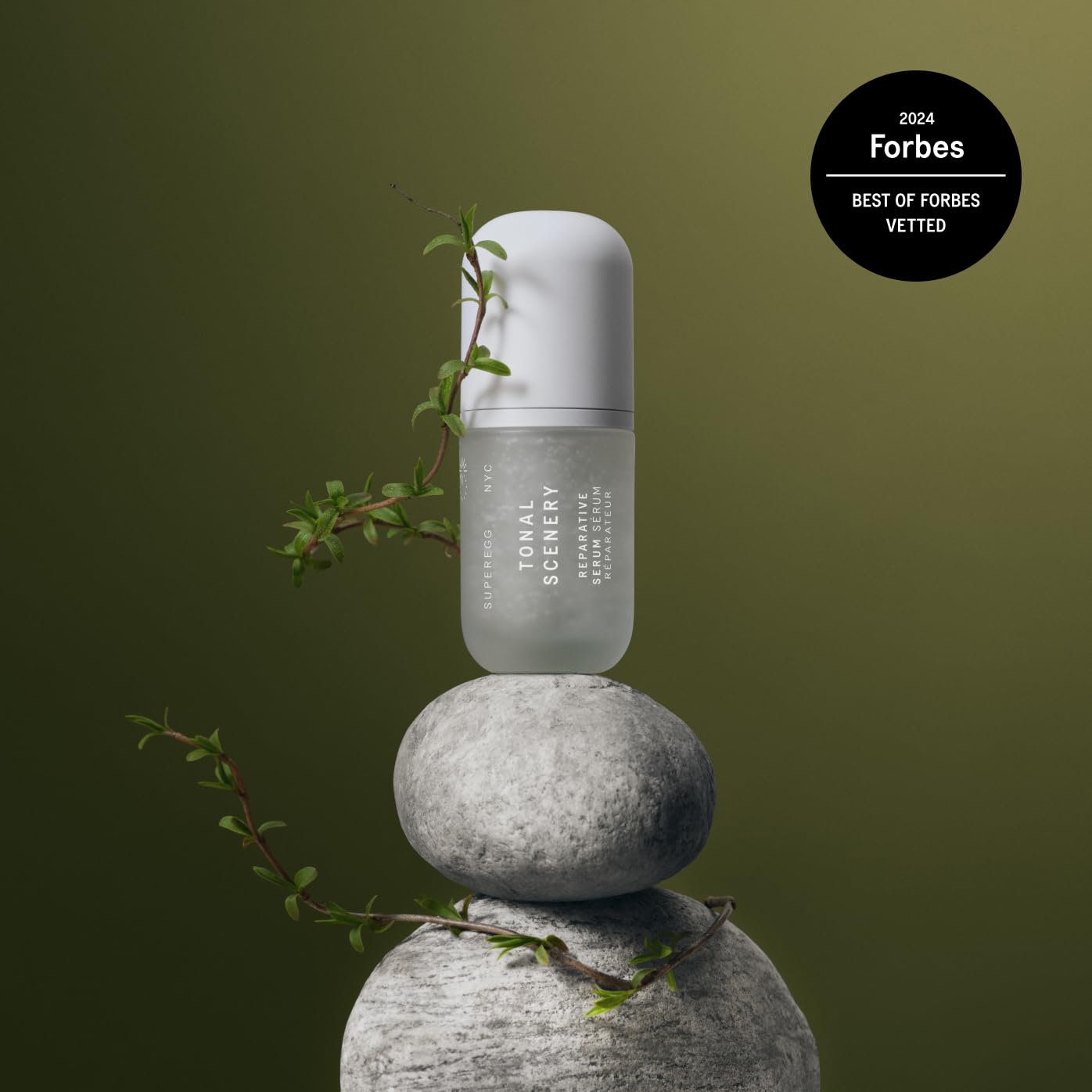 SUPEREGG Tonal Scenery Reparative Serum (Upgraded): For a healthy radiance. Treatment serum with Bio Desert Oil, Probiotics, Niacinamide.