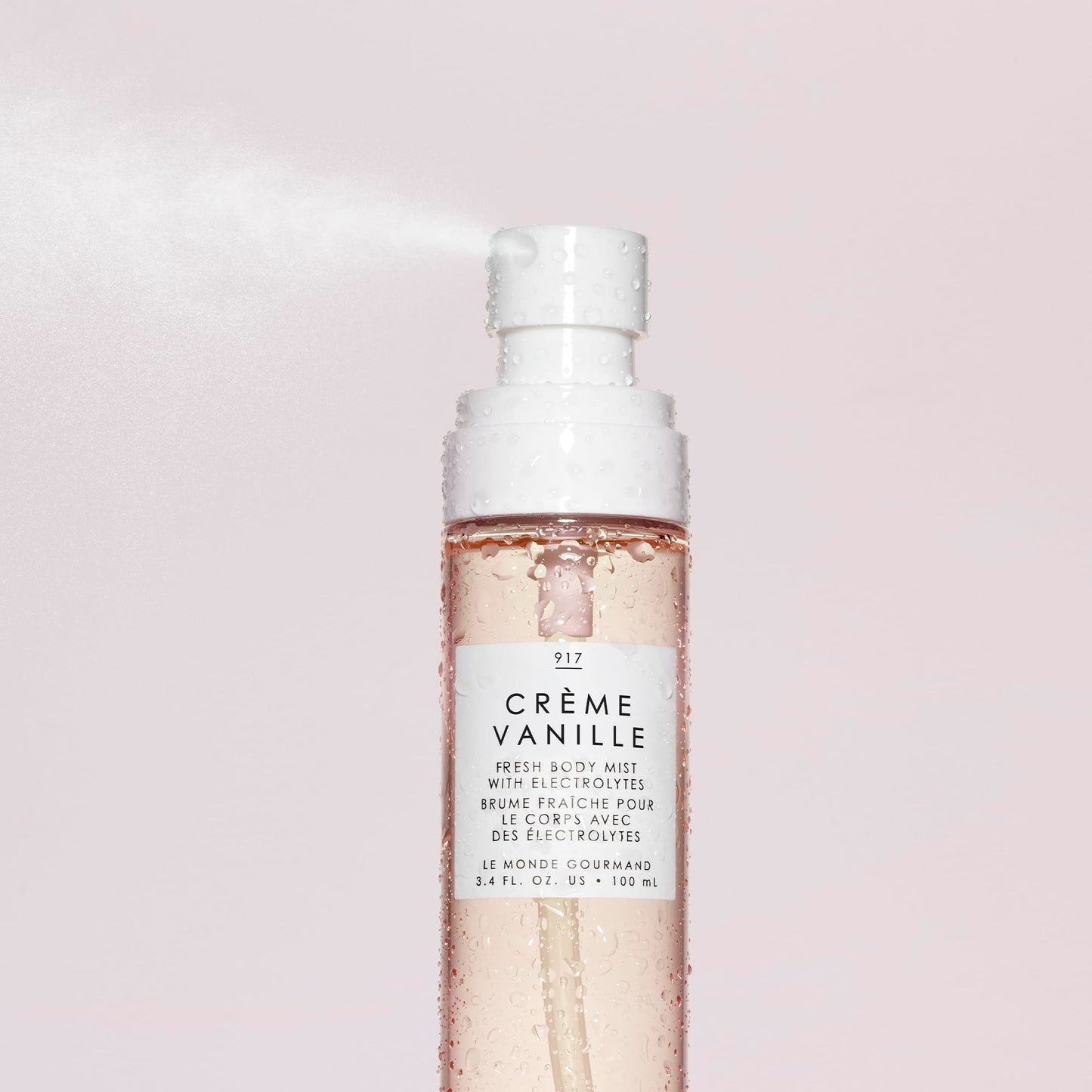 Le Monde Gourmand Crème Vanille Fresh Mist for Women, Hydrating Body Spray with Electrolytes, Vanilla Brown Sugar Amber Scent, Vegan & Cruelty Free, 3.4 fl oz (100 ml)