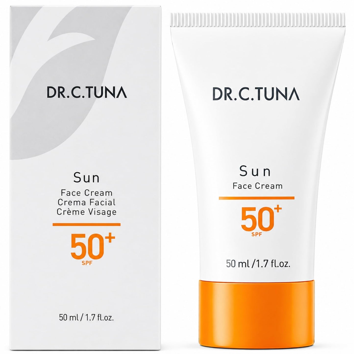 FARMASi Dr. C. Tuna Sun Face Cream Care SPF 50, Broad Spectrum UVA UVB Protection, Lightweight Water Resistant Sunscreen Lotion with Hydration Support, For All Skin Types, 1.7 fl oz