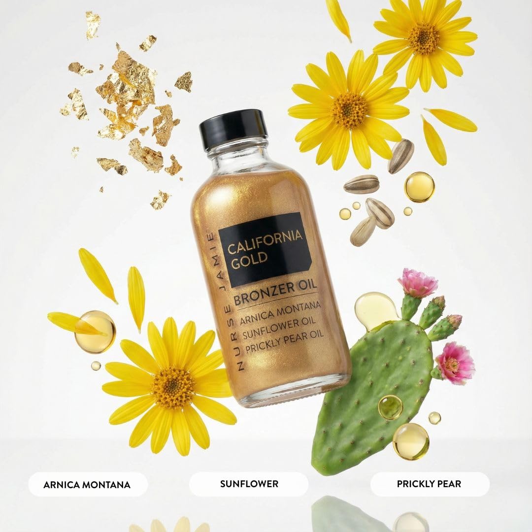 Nurse Jamie California Gold Shimmer Body & Face Oil, Bronzing Radiant Glow