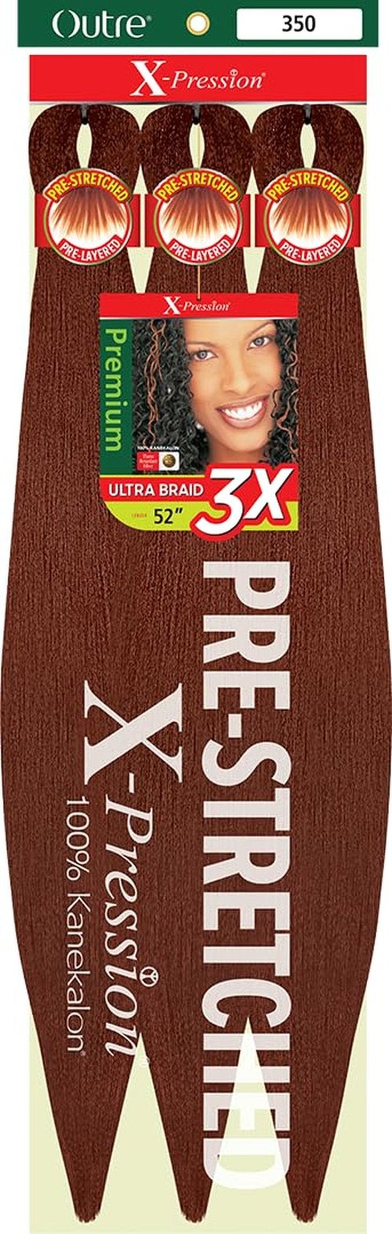 [3 PACK DEAL] Outre X-Pression Braid-Pre Stretched Braid 52" 3X 3 Packs (350)