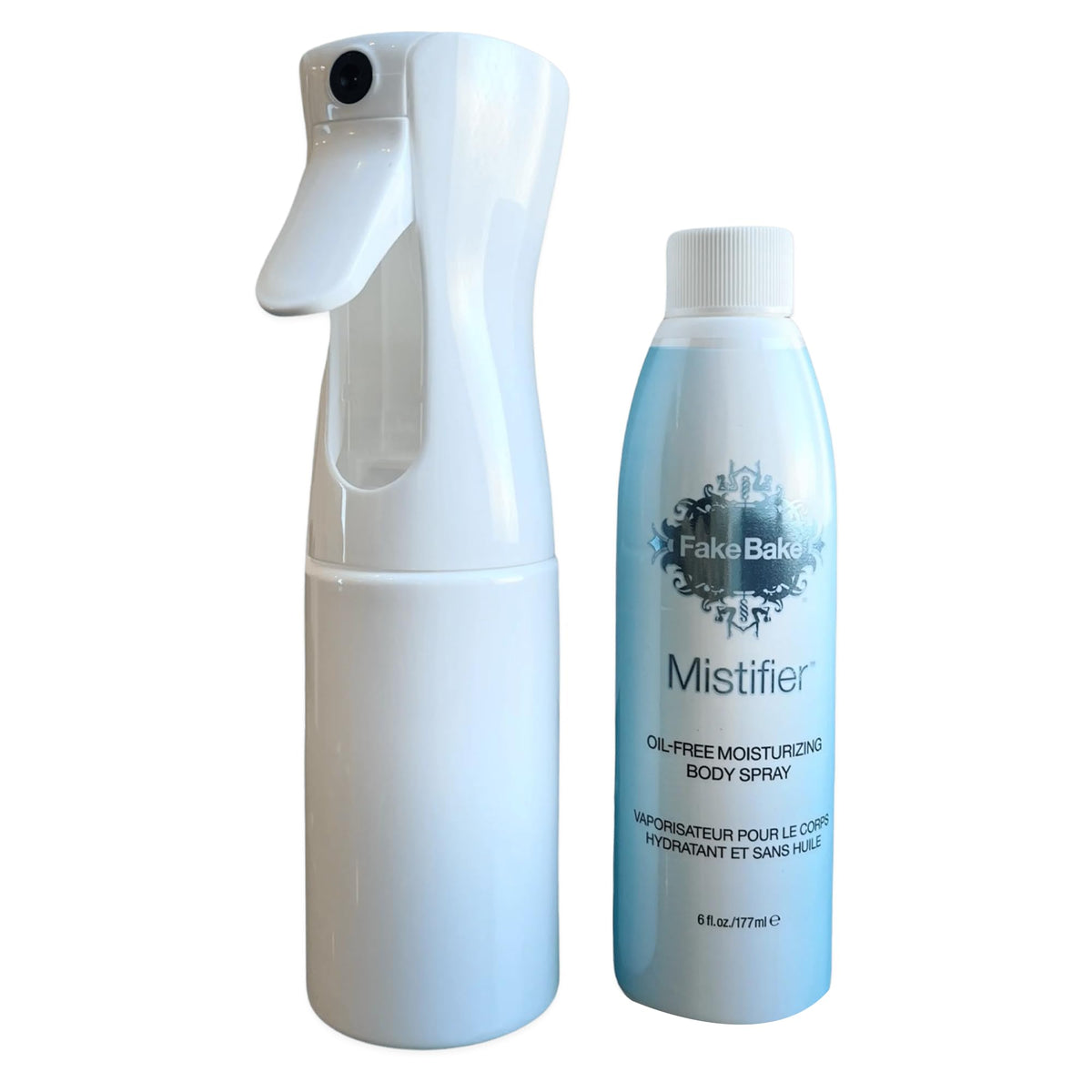 Fake Bake Mistifier + Continuous Spray Bottle Moisturizing Sunless Tanner Extender Hydrating Antioxidants & Nutrients Soothe Dry Thirsty Skin & Deeply Moisturize Whole Body, All Skin Types - 6 oz