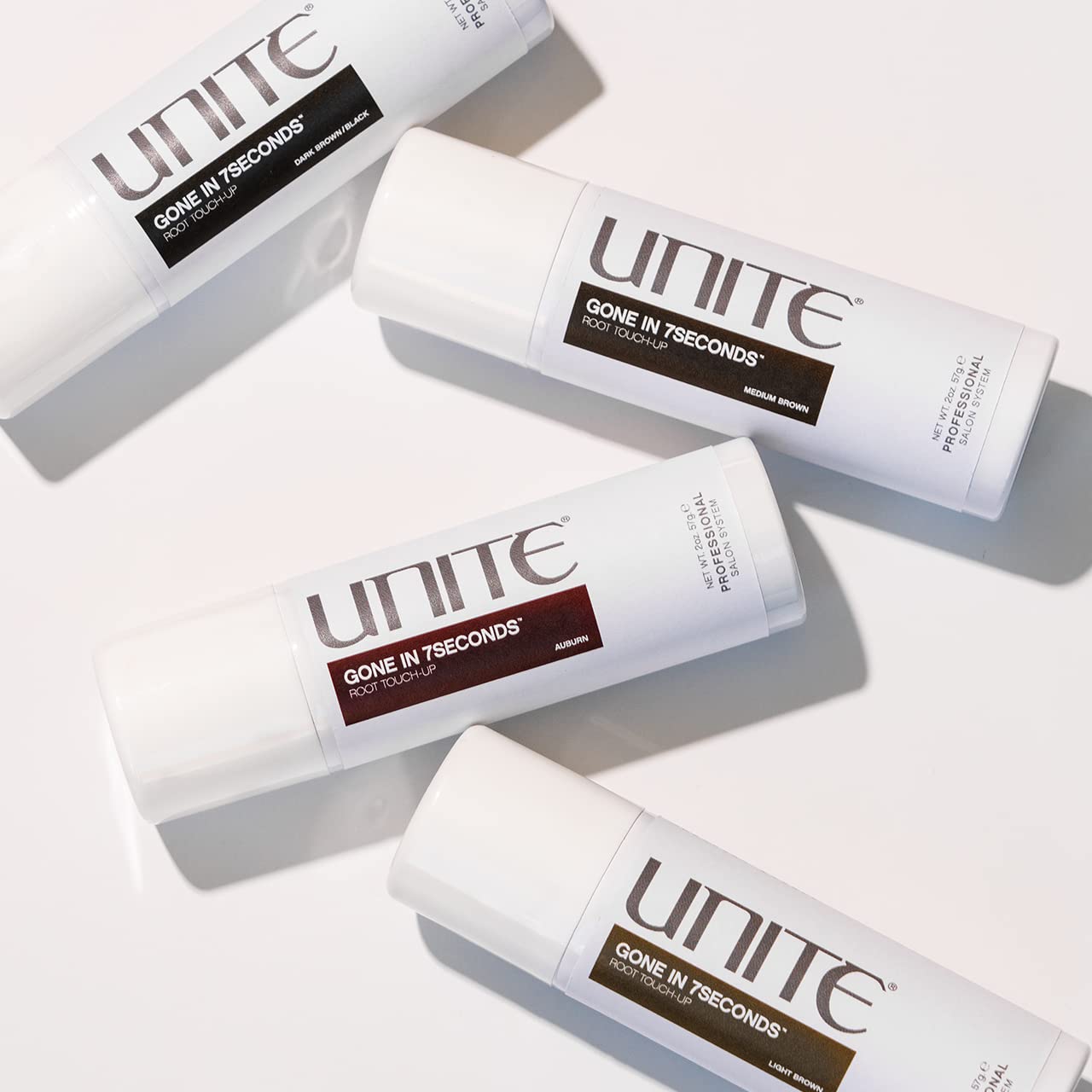 UNITE Hair - Gone in 7SECONDS Root Touch-Up - Temporary Root Concealer That Blends and Covers Grays - Ideal for All Hair Types, Light Brown, 2.0 oz