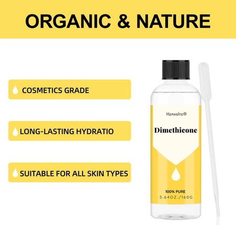 Hznxolrc 5.64 oz Dimethicone (Polydimethylsiloxane), 100% Pure, Cosmetic Grade, Suitable for Hair, Body, Skin Conditioning Products and More