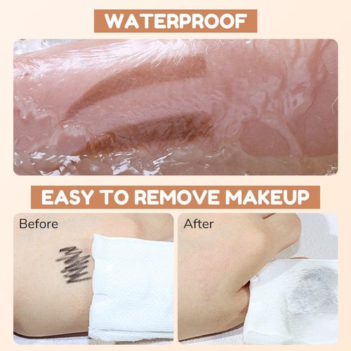 2024 Upgrade 3D Microblading Eyebrow Tattoo Pencil 4 Fork Tip, Fine Stroke Microblading Eyebrow Pencil Magic Eyebrow Pencil, Waterproof Contouring Pen Creates Natural Makeup Effect (Dark Brown)