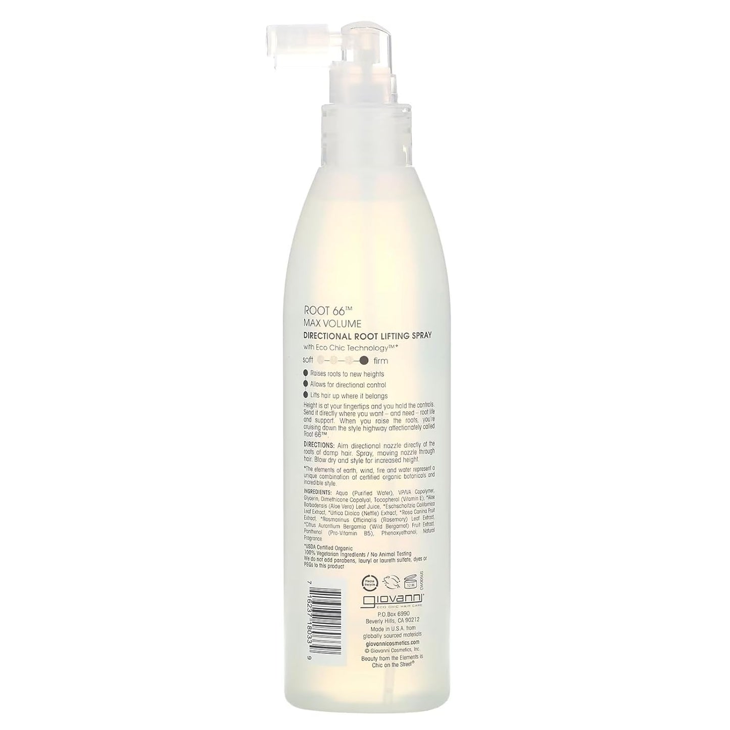 Giovanni Root 66 Max Volume Hair Lifting Spray - Root Lifter for Thin & Fine Hair, Paraben-Free, Color Safe - 8.5 oz (3 Pack)