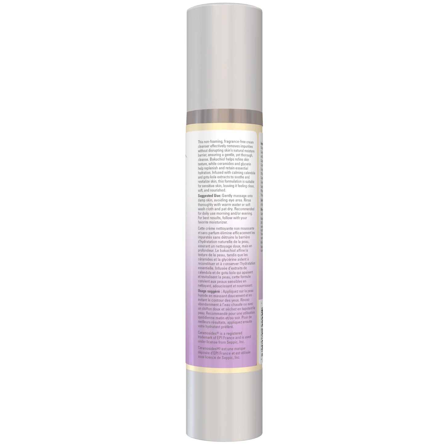 NOW Solutions Gentle Balance Cream Cleanser, 4 oz - Fragrance-Free, Non-Foaming Formula with Bakuchiol and Ceramosides