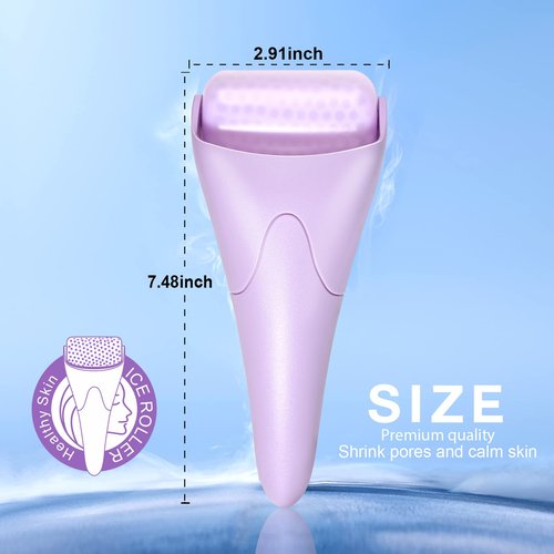 Teenitor Purple Ice Roller for Face, Anxiety Relief Items, Ice Face Roller Skin Care, Cold Face Roller for Puffiness, Face Roller Freezer Facial Massager Skin Care Tools
