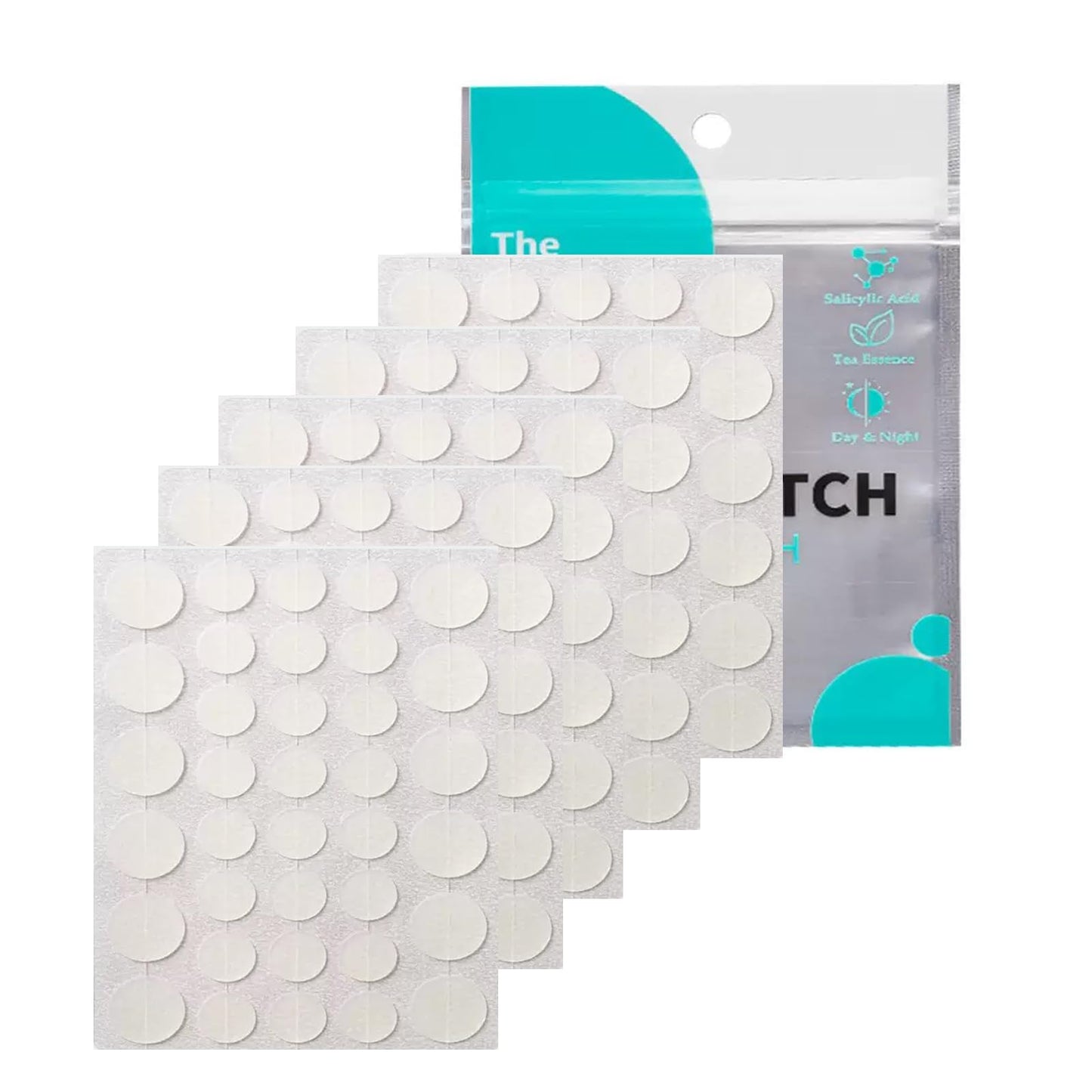 YTUEUEOY Pimple Patches for Face (180 Patches)，Clear Invisible Acne Patches，Hydrocolloid Acne Patches - Powerful Pus Absorption，Cover-Up Invisible Pimple Patches - Conceals Blemishes Completely (180)