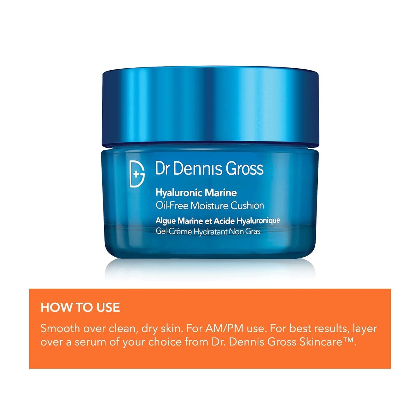 Dr Dennis Gross Hyaluronic Marine Oil-Free Moisture Cushion: for Dull, Dehydrated or Dry Skin, 2 fl oz