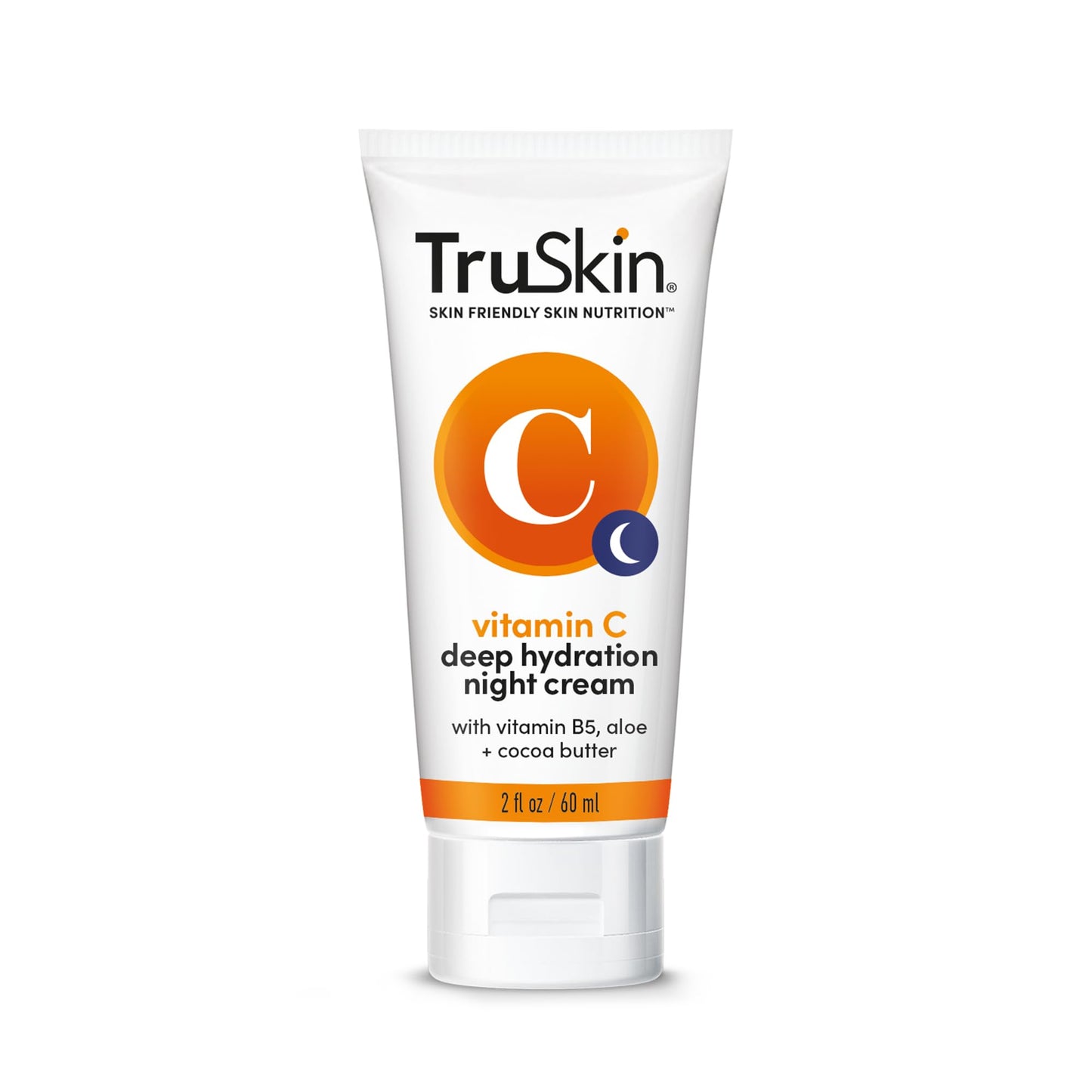 TruSkin Vitamin C Night Cream - Brightening Overnight Face Moisturizer with Vitamin B5, Aloe, MSM & Cocoa Butter - Hydrating Vitamin C Face Cream for Smoother, Firmer-Looking Skin, 2 fl oz